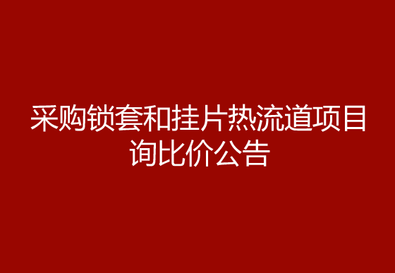 珠海經(jīng)濟(jì)特區(qū)龍獅瓶蓋有限公司采購鎖套和掛片熱流道項目詢比價公告